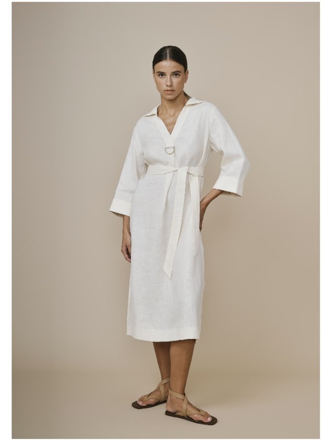 ROBE EN LIN VANILLE  - Image 1 of 1