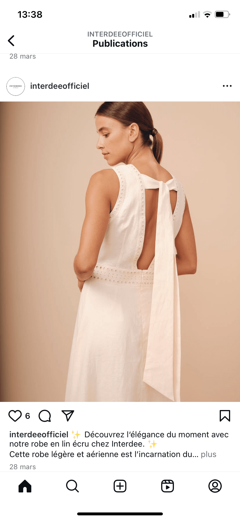 ROBE EN LIN VANILLE  - Image 1 of 2