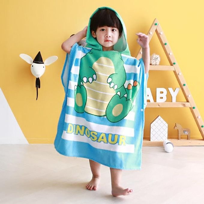 Serviette à Capuche Enfant Dinosaure – Douce & Absorbante – 3 à 10 Ans - Image 1 of 4