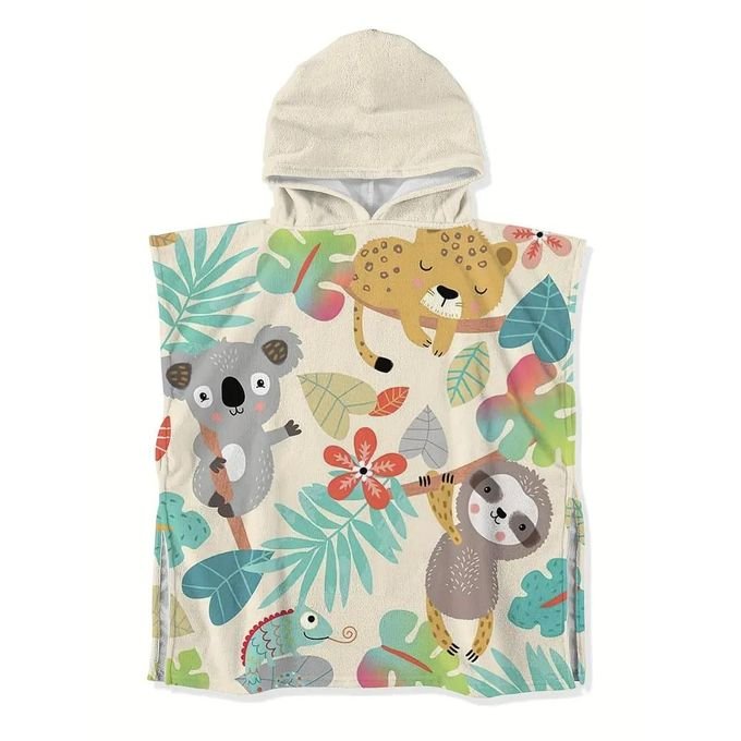 Serviette à Capuche Enfant – Animaux de la Forêt – Ultra Douce & Légère – 3 à 10 Ans - Image 1 of 4