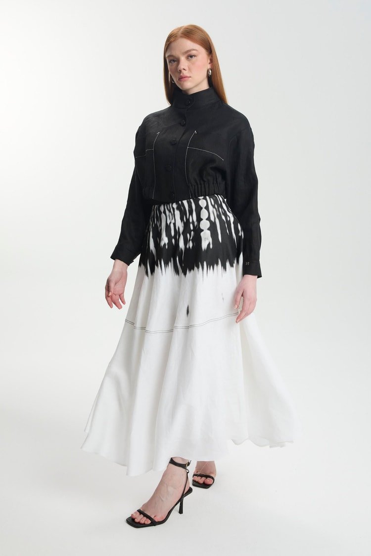 Jupe à motifs et veste deux pièces - Image 1 of 5