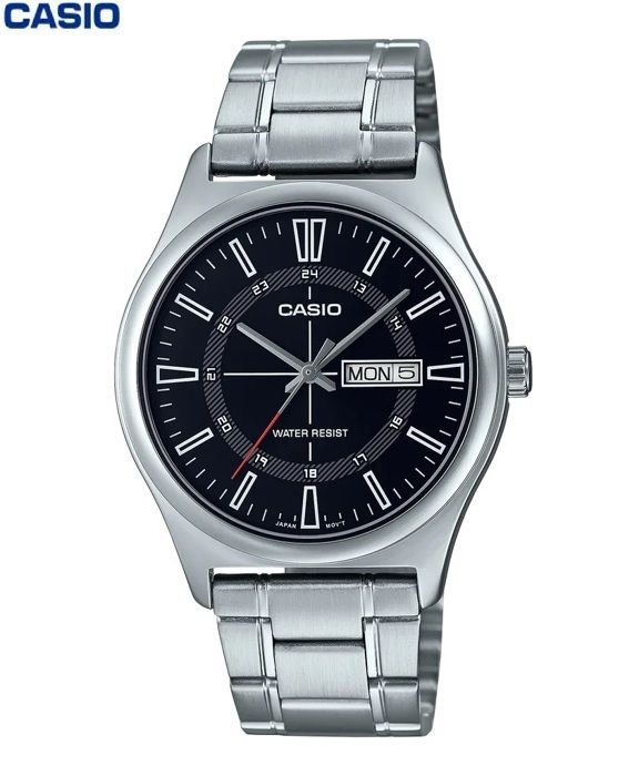 Montre Analogique Cadran Inoxydable Date Jour-mtp-v006d-1cudf - Image 1 of 4