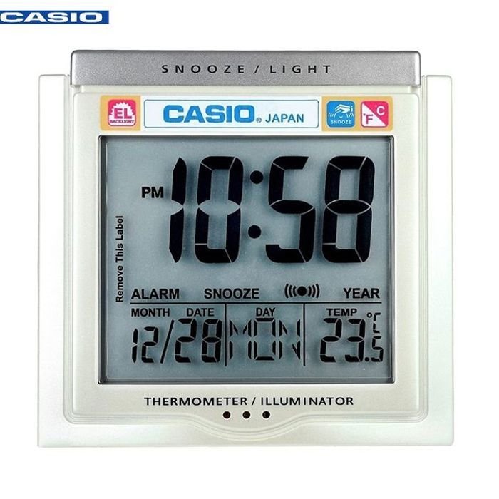 Horloge numérique Reveil Alarme Avec Thermomètre Calendrier Automatique DQ-750F - Image 1 of 3