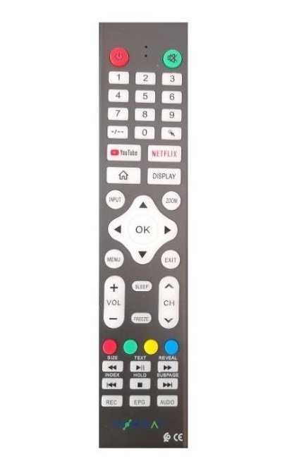 Télécommande Premium Pour Tv Morsat Et Vision Avec Youtube, Netflix, Menu D’affichage - Image 1 of 1