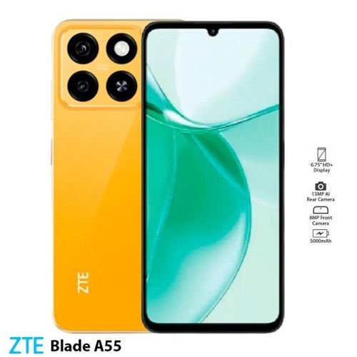 Smartphone GSM 4G Blade A55 64 Go - RAM 12 Go (4+8) - 6,75" 13MP - Empreinte digitale - 5000mAh - Orange - Image 1 of 3