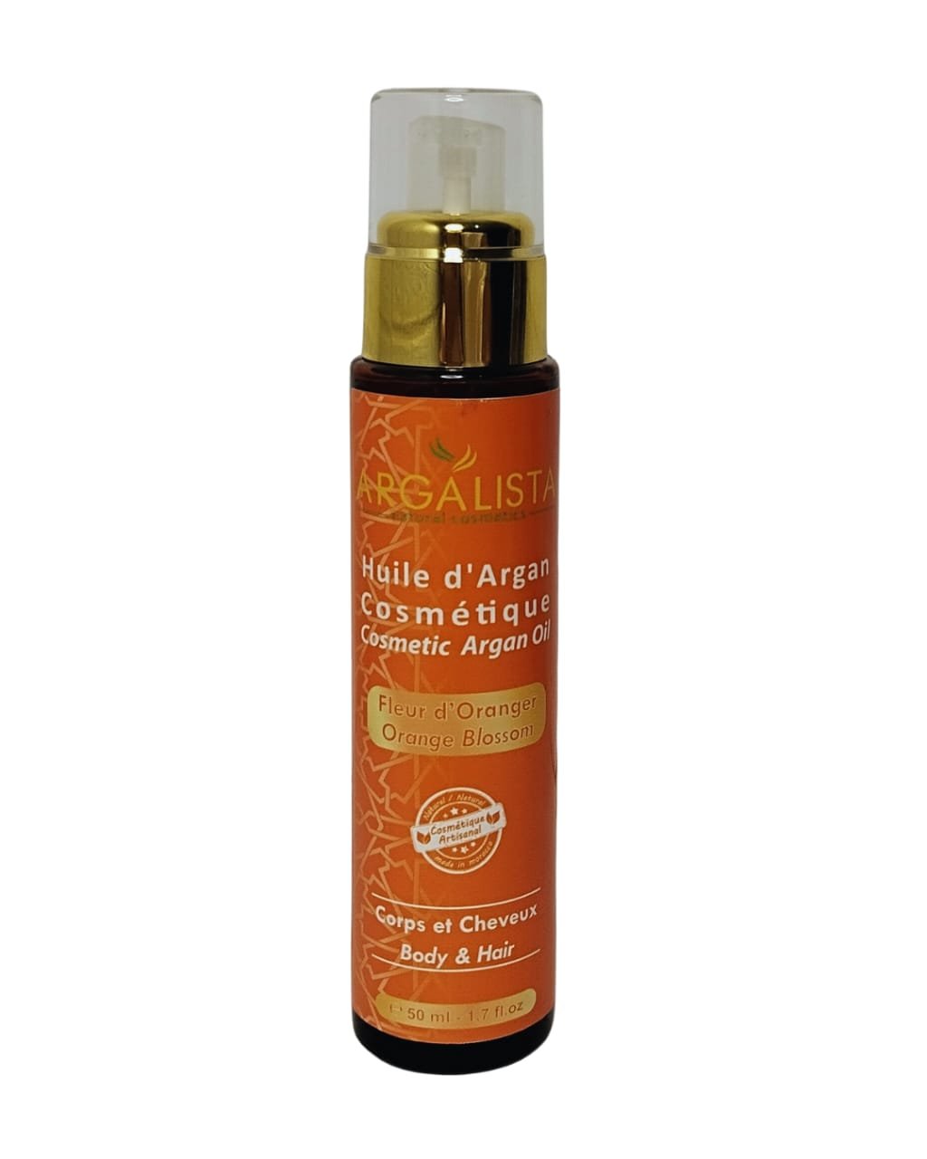 Huile d'argan cosmétique Aromatisée fleur d'oranger 50ML - Image 1 of 2