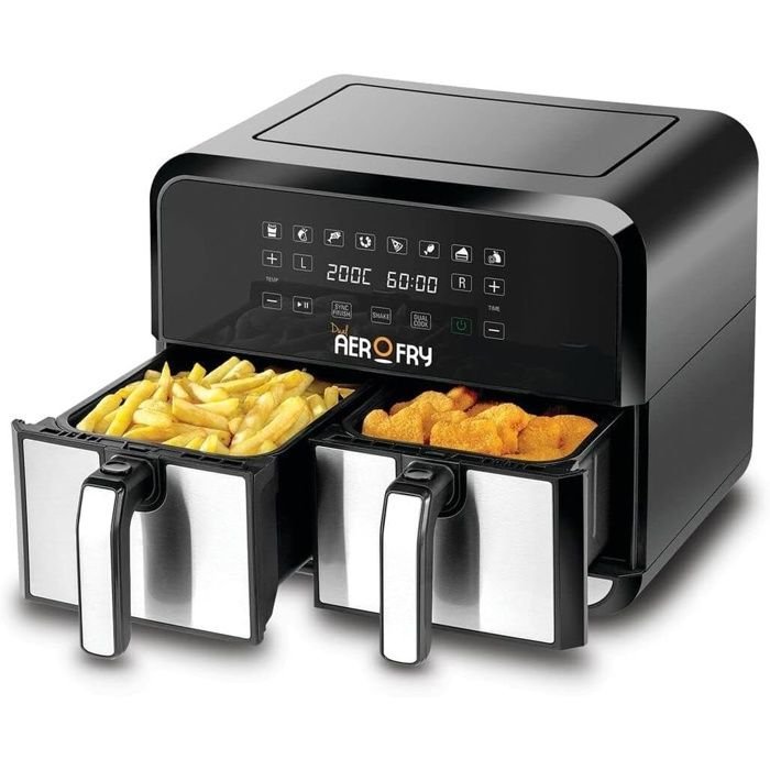 Air fryer Double 4L + 4L Aerofry en acier Black + Decker - Image 1 of 4