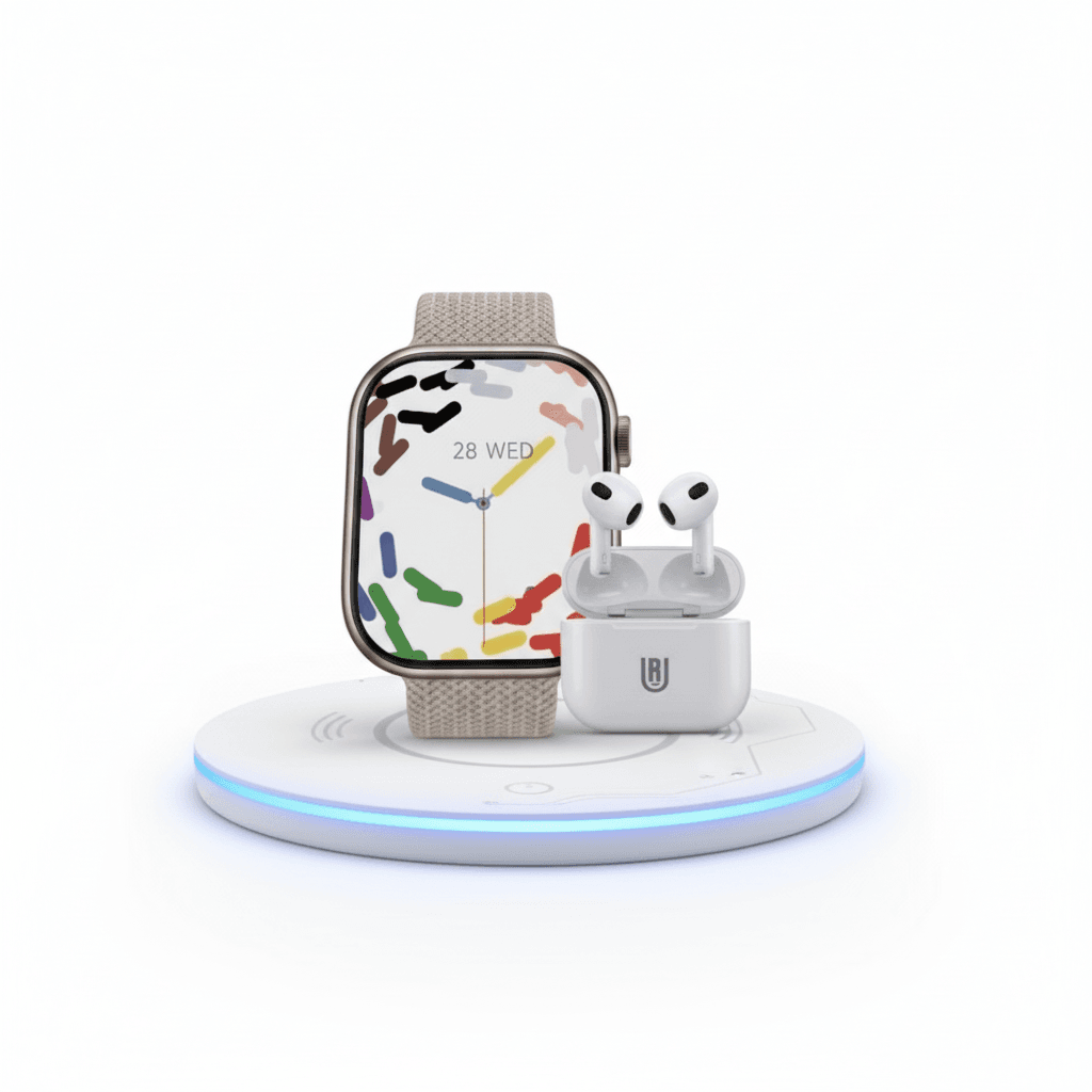 Pack Montre Connectée W9 Pro Max + Écouteurs Sans Fil J50 - Image 1 of 7