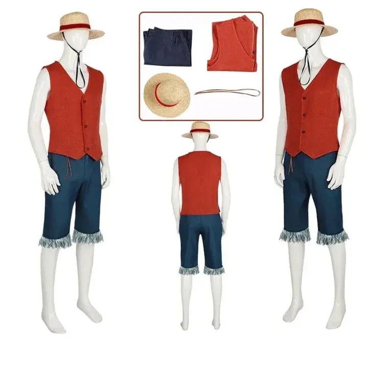 cosplay Inspiré de one Piece - modéle LUFFY -  costume complet  - Image 1 of 3