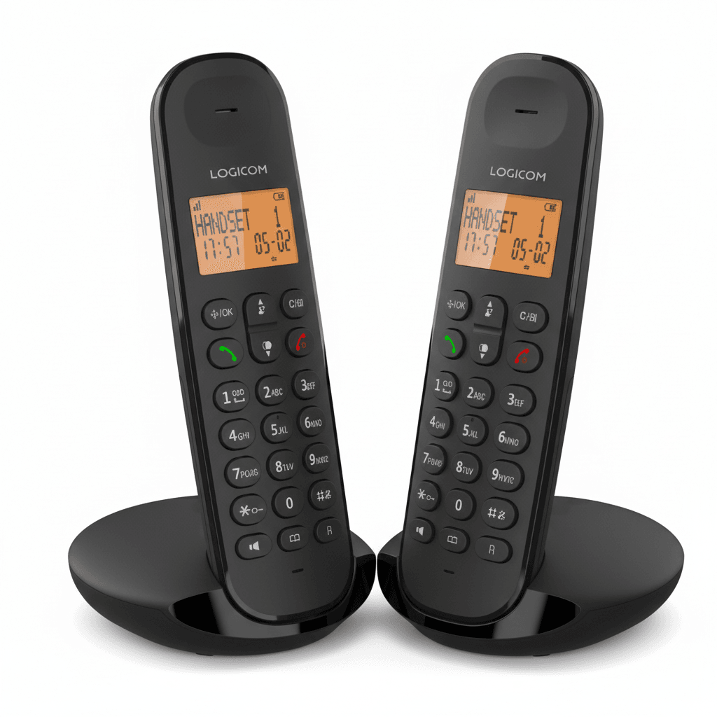 Iloa 250 – Téléphone Sans Fil Dect Duo Noir avec Mains Libres - Image 1 of 6