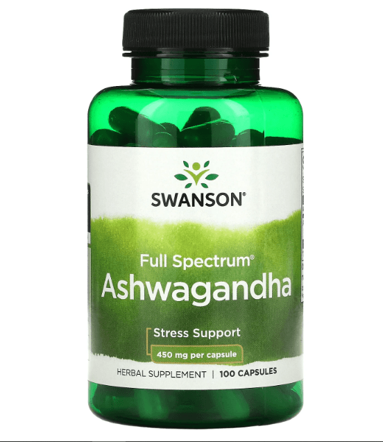 Ashwagandha, 450 mg -  Favorise une sensation de calme et de détente -  100 Capsules Vég - Image 1 of 2