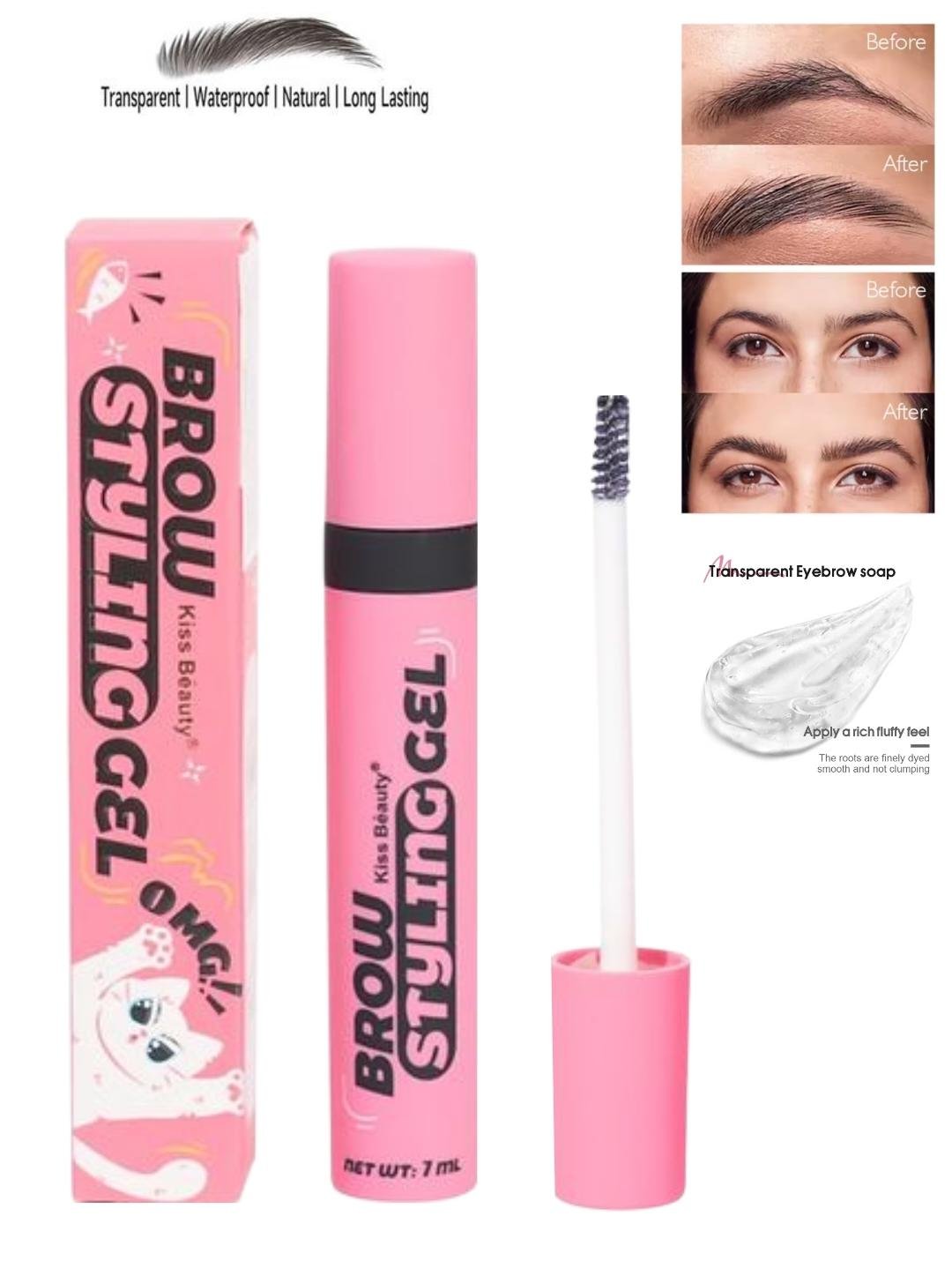 Mascara transparent pour sourcils. Sculpter et fixer les sourcils pour un effet laminé longue durée. - Image 1 of 3