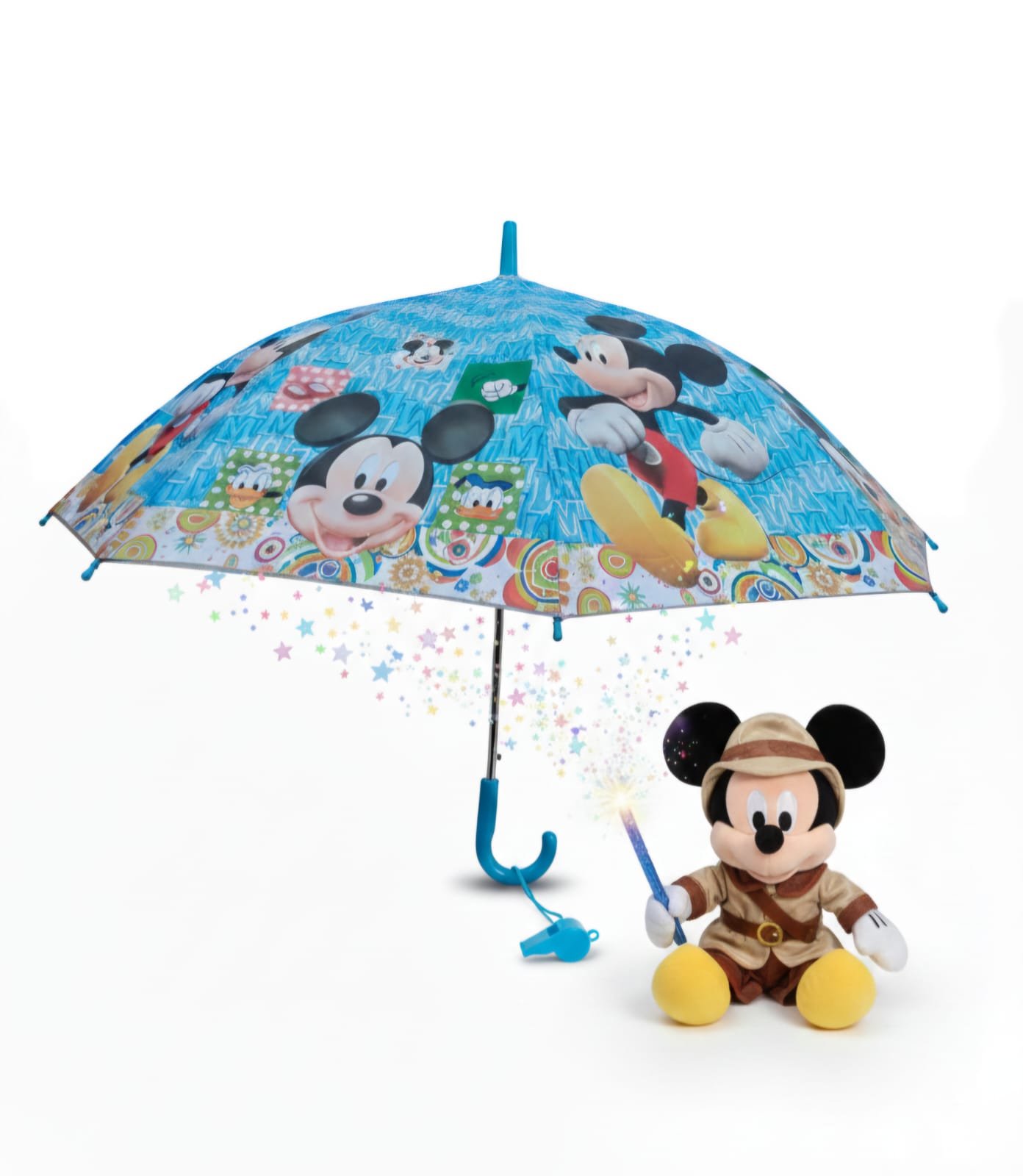 Parapluie Enfants Mickey Mouse Avec Sifflet Accessoire Ludique Et Protection Amusante - Image 1 of 3