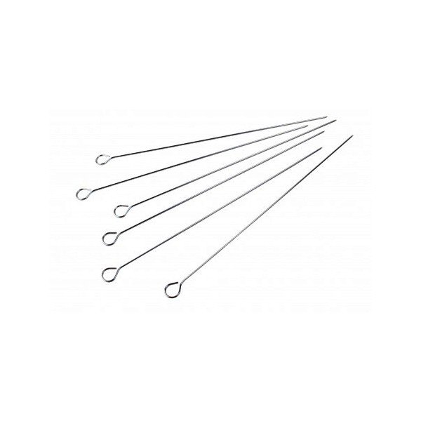 LOT DE 6 BROCHETTES INOX 40 CM - Image 1 of 1