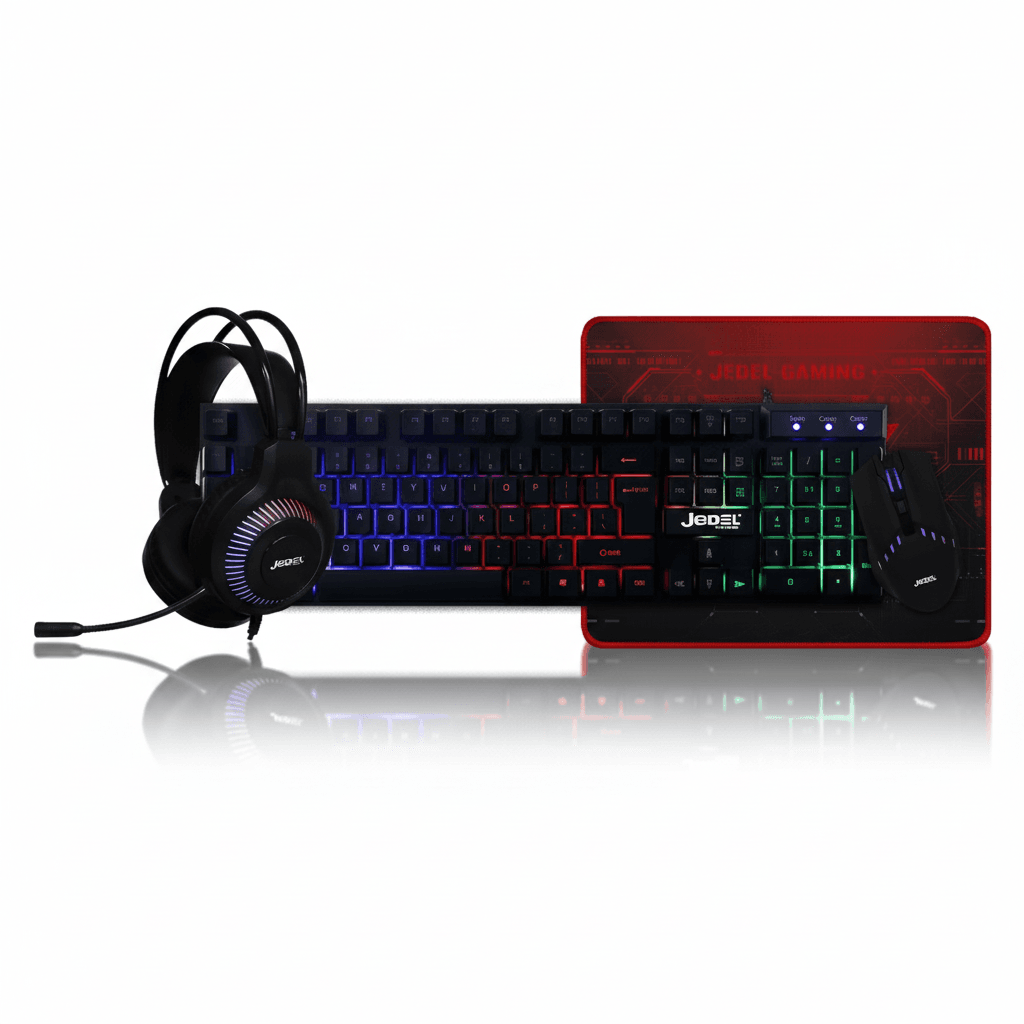 Ensemble Gaming 4-en-1 : clavier, souris, casque et tapis de souris - Image 1 of 7