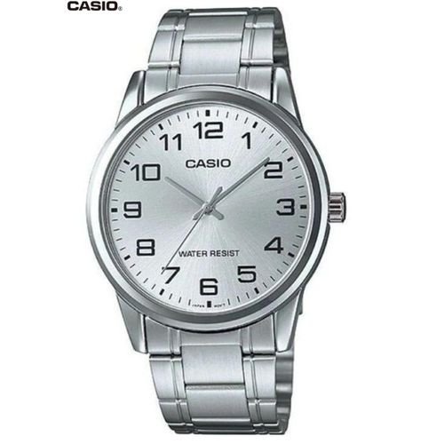 Casio Montre analogique mtp-v001d-7budf pour homme avec bracelet en acier inoxydable argenté - Image 1 of 5