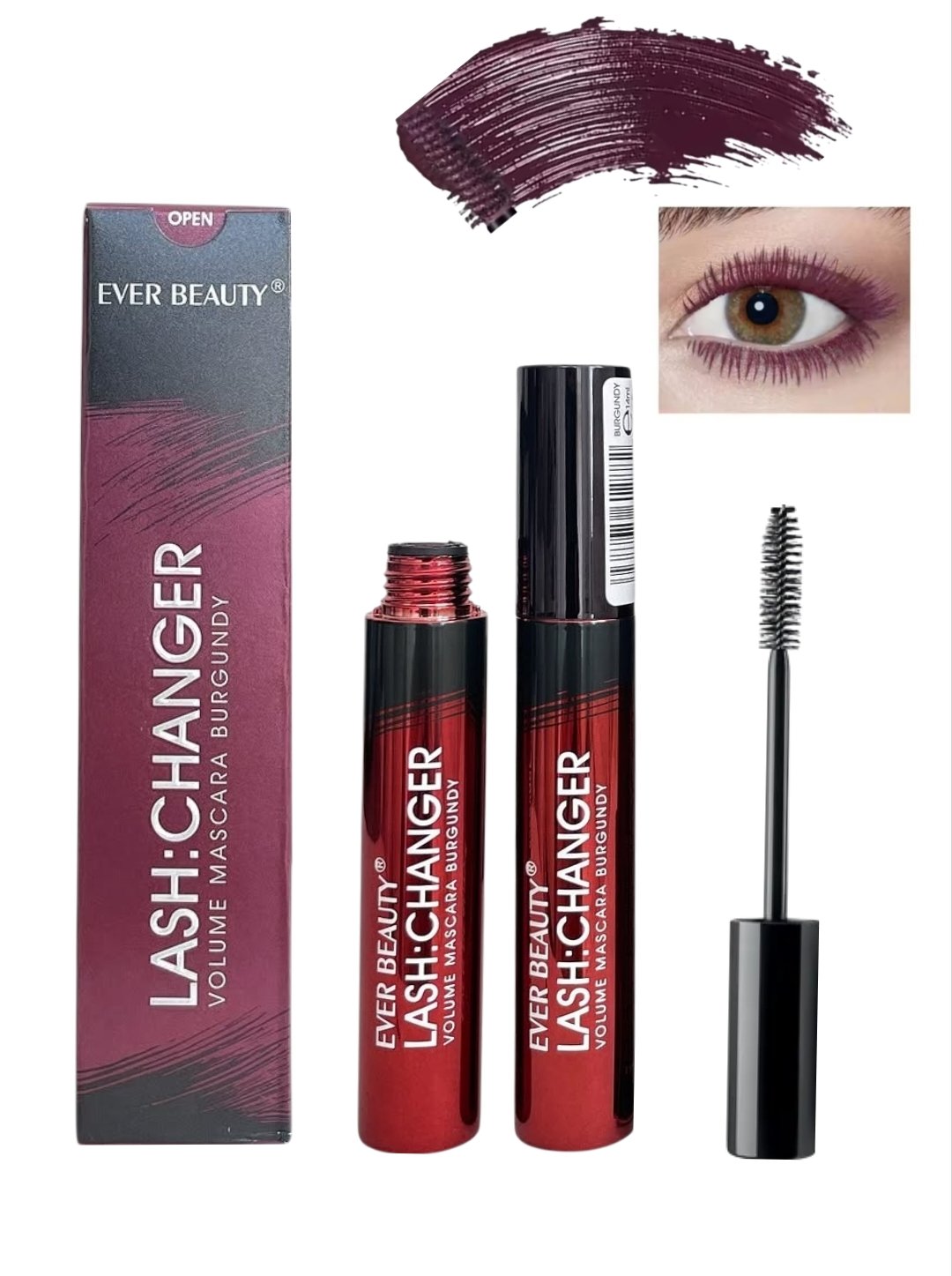 Mascara couleur Bordeaux  (Burgundy). - Image 1 of 2