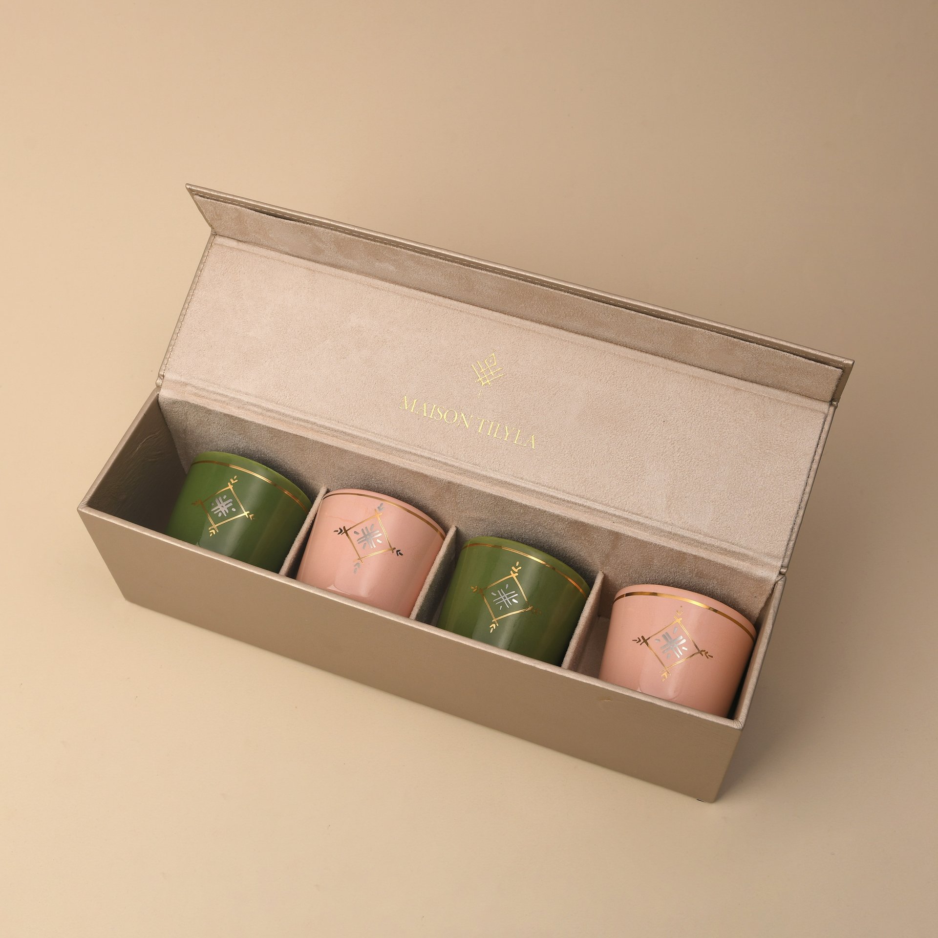 Coffret Rituel Café – Tasses artisanales peintes à la main avec touches d’or - Image 1 of 2