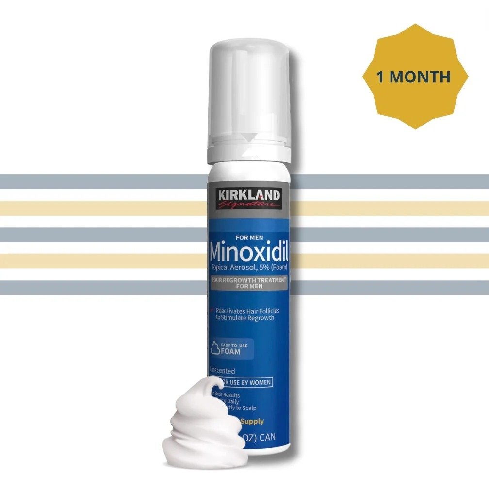 Minoxidil Kirkland 5% - 60ml - Traitement Mousse - Image 1 of 2
