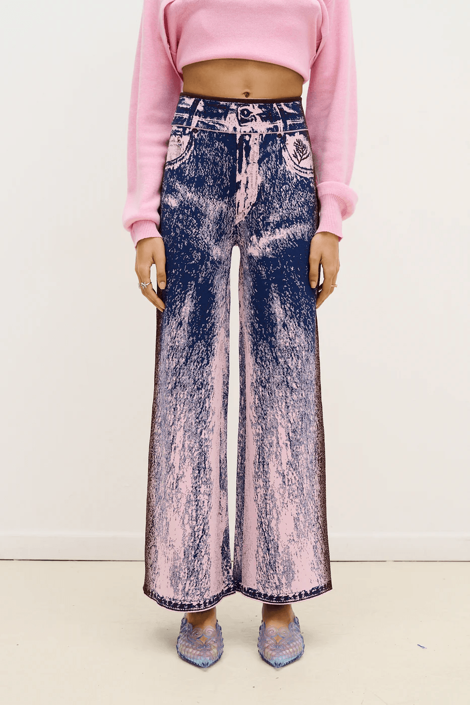 Pantalon zahra a jambes larges - Image 1 of 4