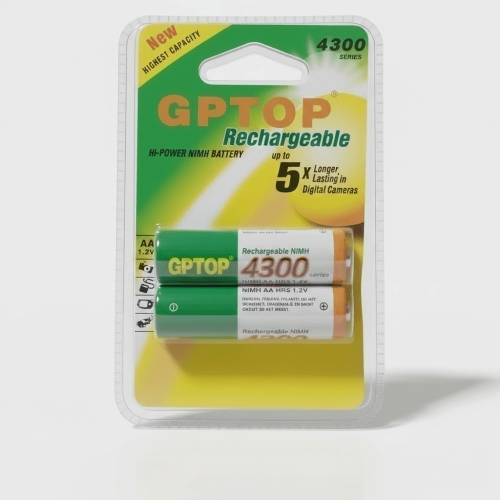 Lot de 2 Piles Rechargeables GP AA 4300  – 1,2 V - Image 1 of 5