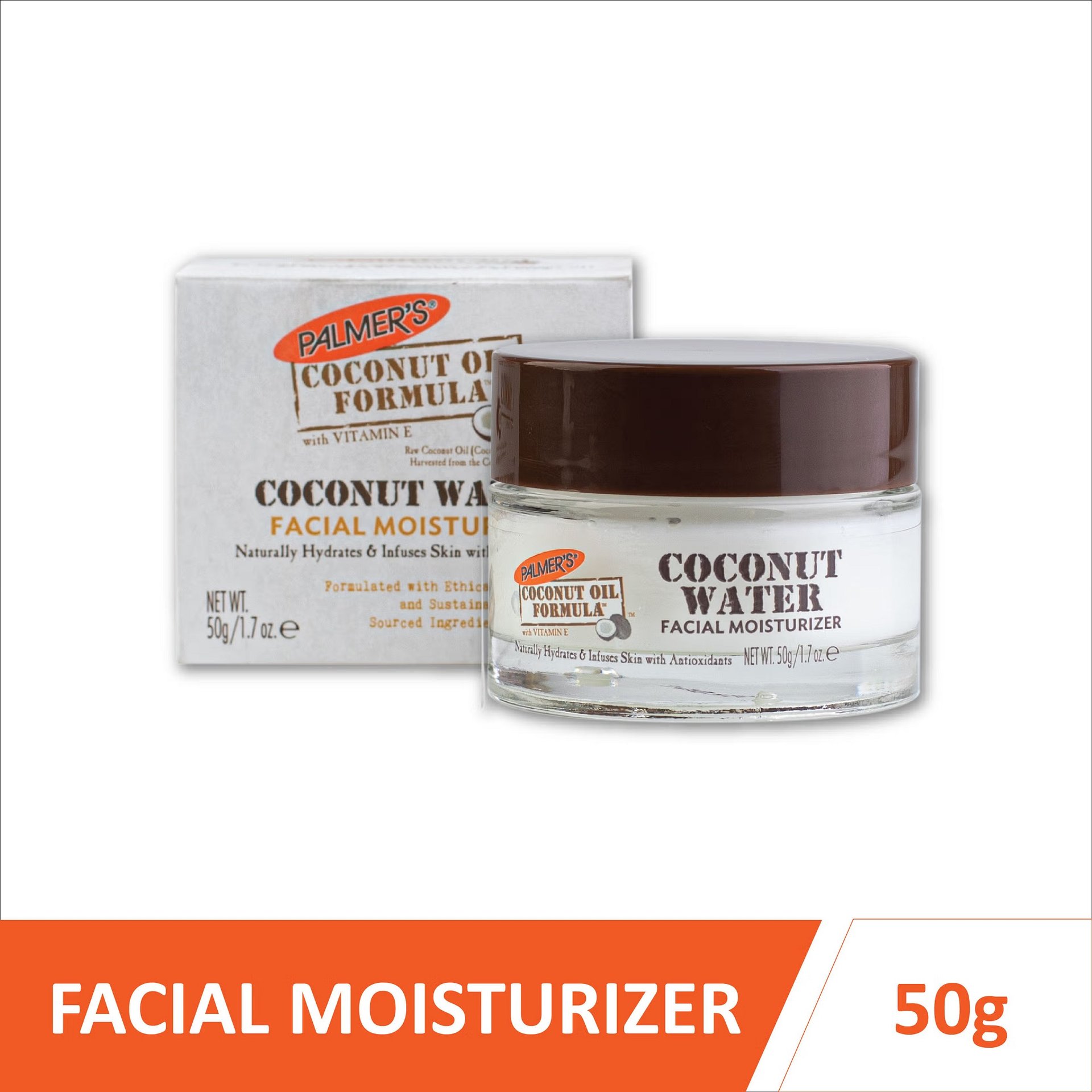 Crème Hydratante pour le Visage à la Noix de Coco - 50g - Image 1 of 3