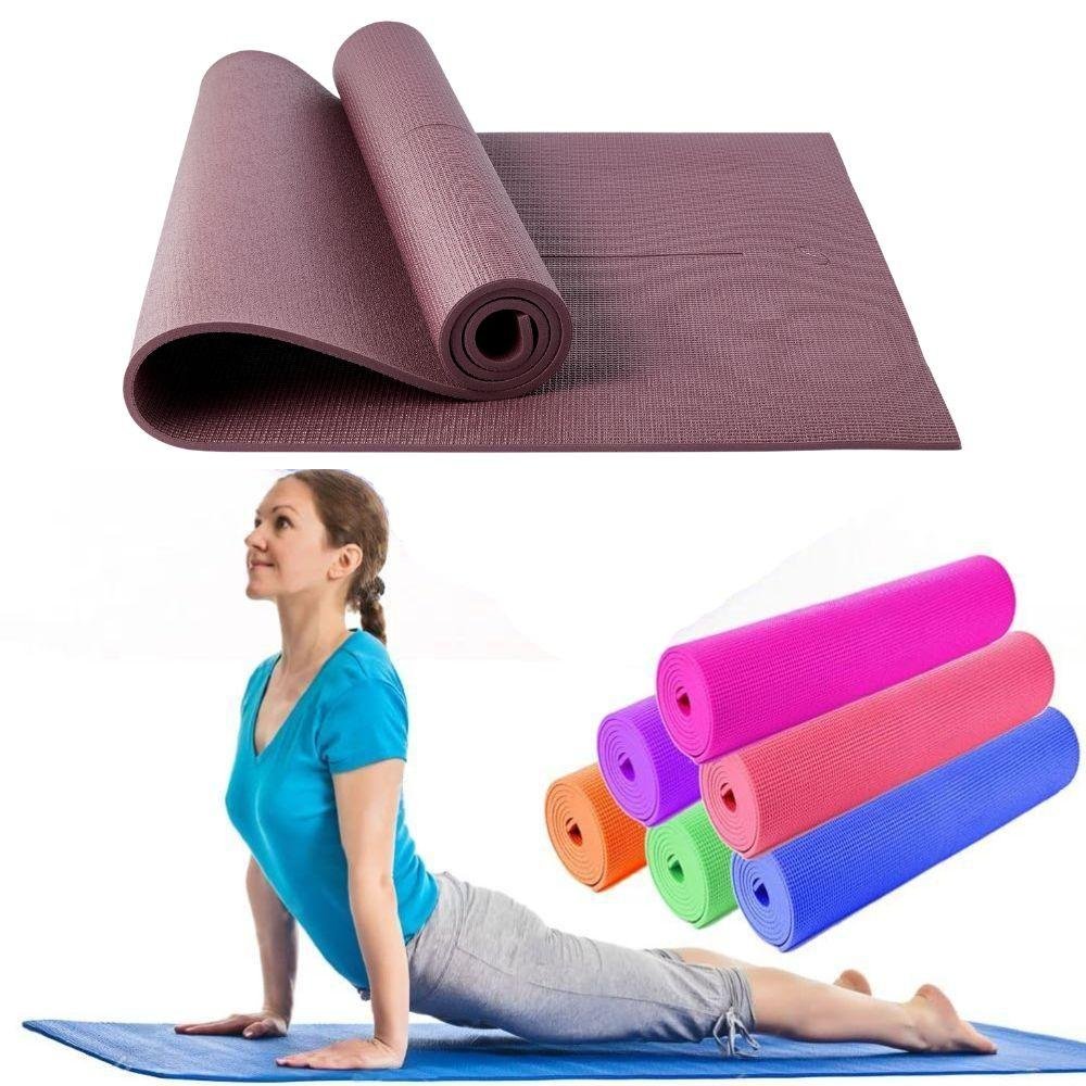Tapis Fitness Pro Marron | Yoga, Gym Et Pilates | Confort Et Stabilité Pour Exercices À Domicile Ou En Salle - Image 1 of 3