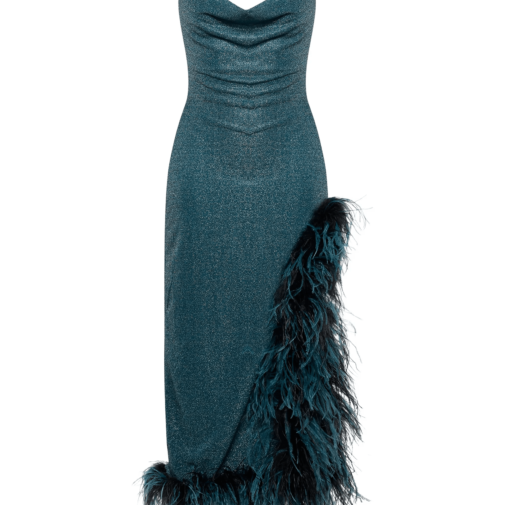 Robe De Soirée Lumière Bicolore Plumage - Image 1 of 2