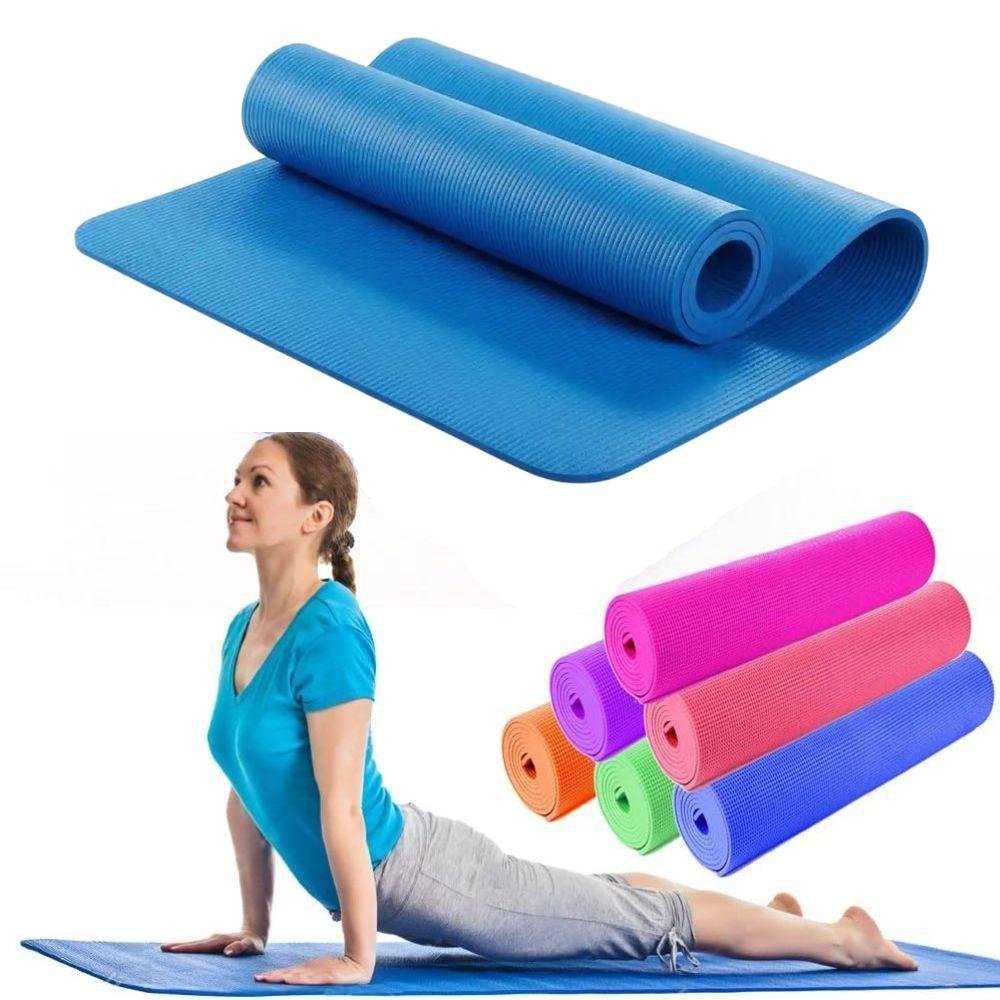 Tapis Fitness Pro Bleu | Yoga, Gym Et Pilates | Confort Et Stabilité Pour Exercices À Domicile Ou En Salle - Image 1 of 4