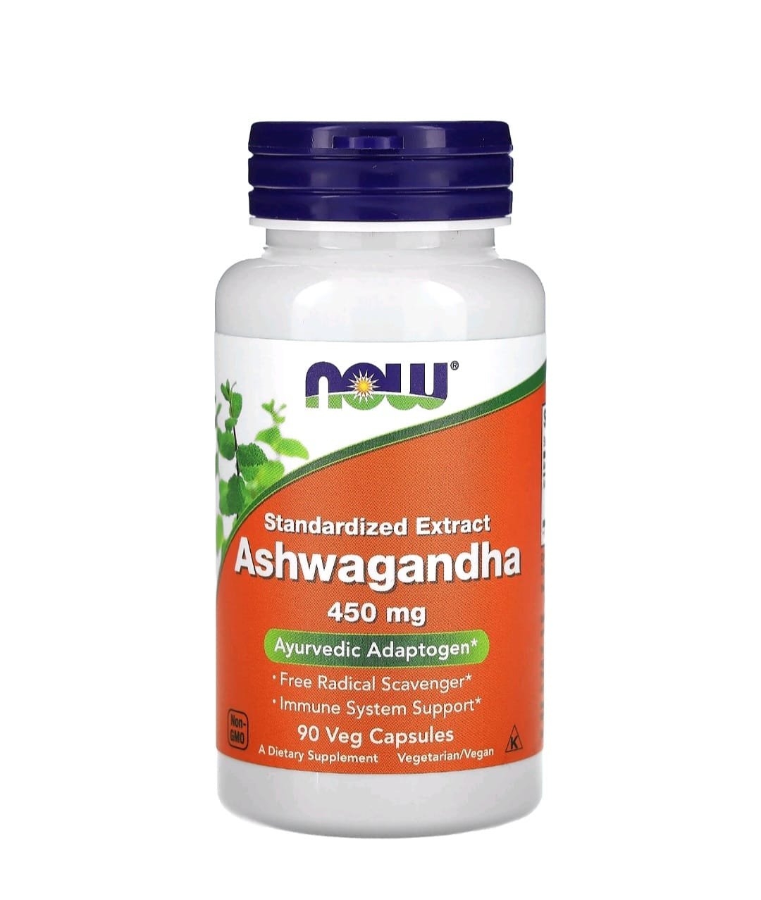 Ashwagandha 450 Mg – Extrait Standardisé – 90 Capsules Végétariennes - Image 1 of 3