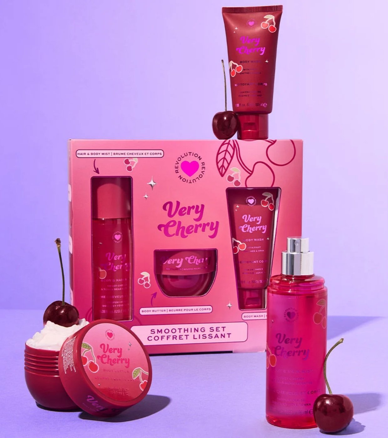 Revolution Very Cherry Bath & Body Gift Set - Image 1 of 4