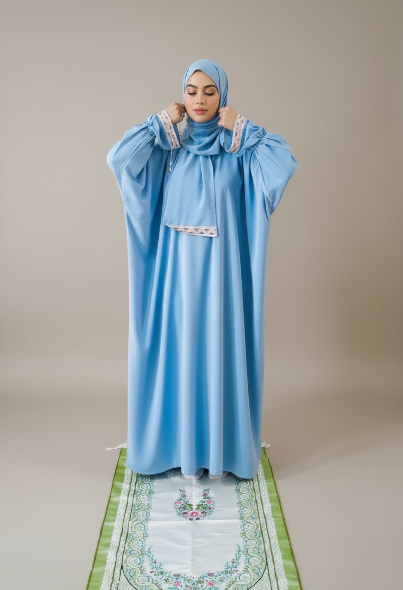 Abaya De Prière - Bleu - Image 1 of 3