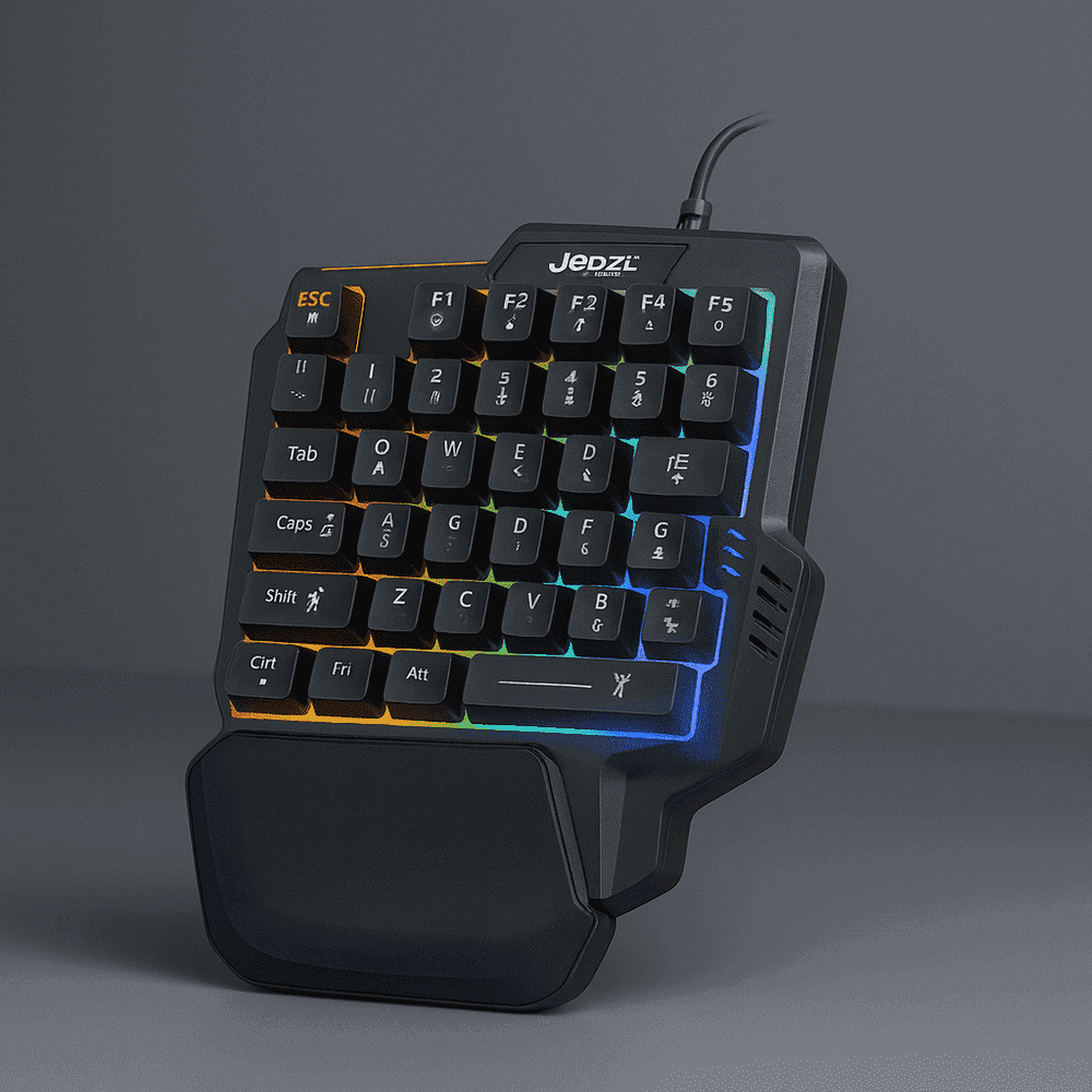 Clavier Gamer À Une Main K601 – Rgb Rétroéclairé - Image 1 of 3