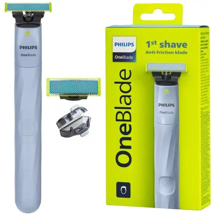 Tondeuse Rasoir A Barbe - Oneblade Qp1324/20 + Lame– Sans Fil Rechargeable Anti-friction 1st Shave - Image 1 of 6