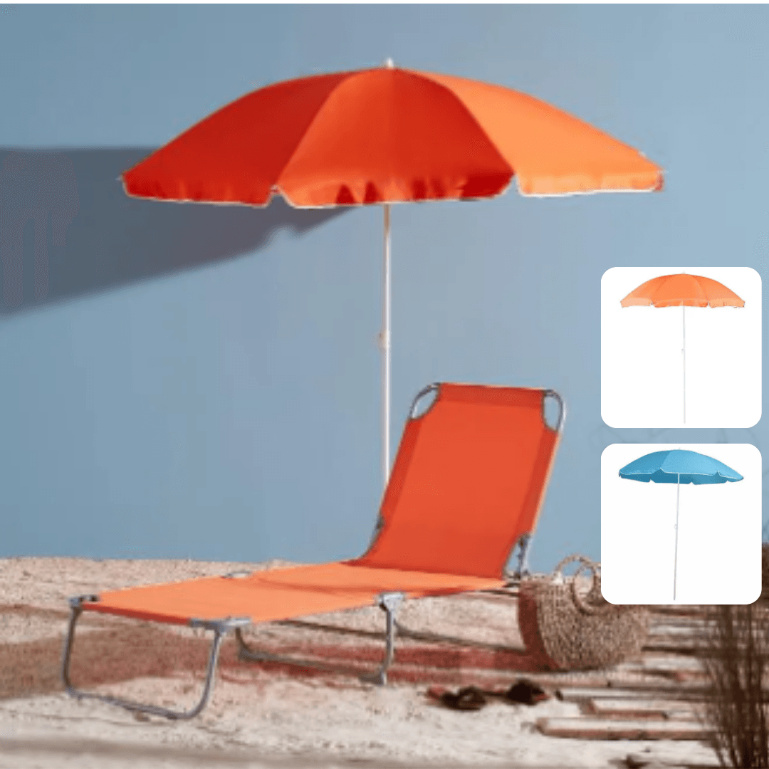 Parasol De Plage Portable Avec Protection Uv 180x180cm ( Colleur Aléatoire ) - Image 1 of 5