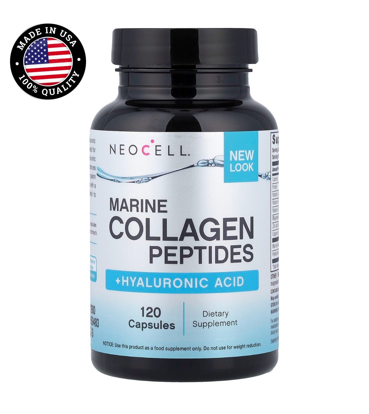 Collagen Marin + Acide Hyaluronique, 120 Capsules - Image 1 of 3
