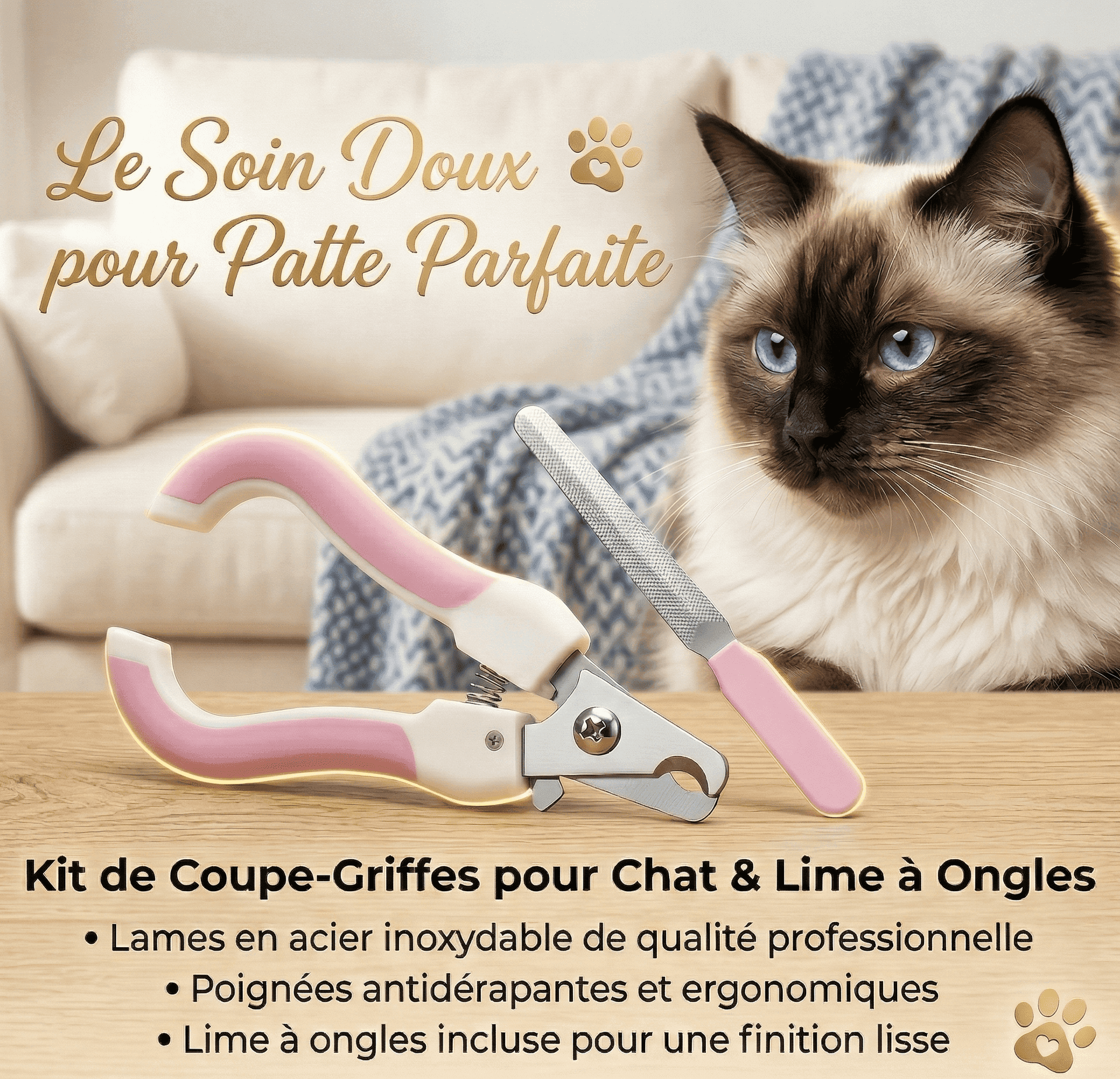 Kit De Coupe Griffes Chien Et Chat Avec Lime À L'ongles  - Image 1 of 3