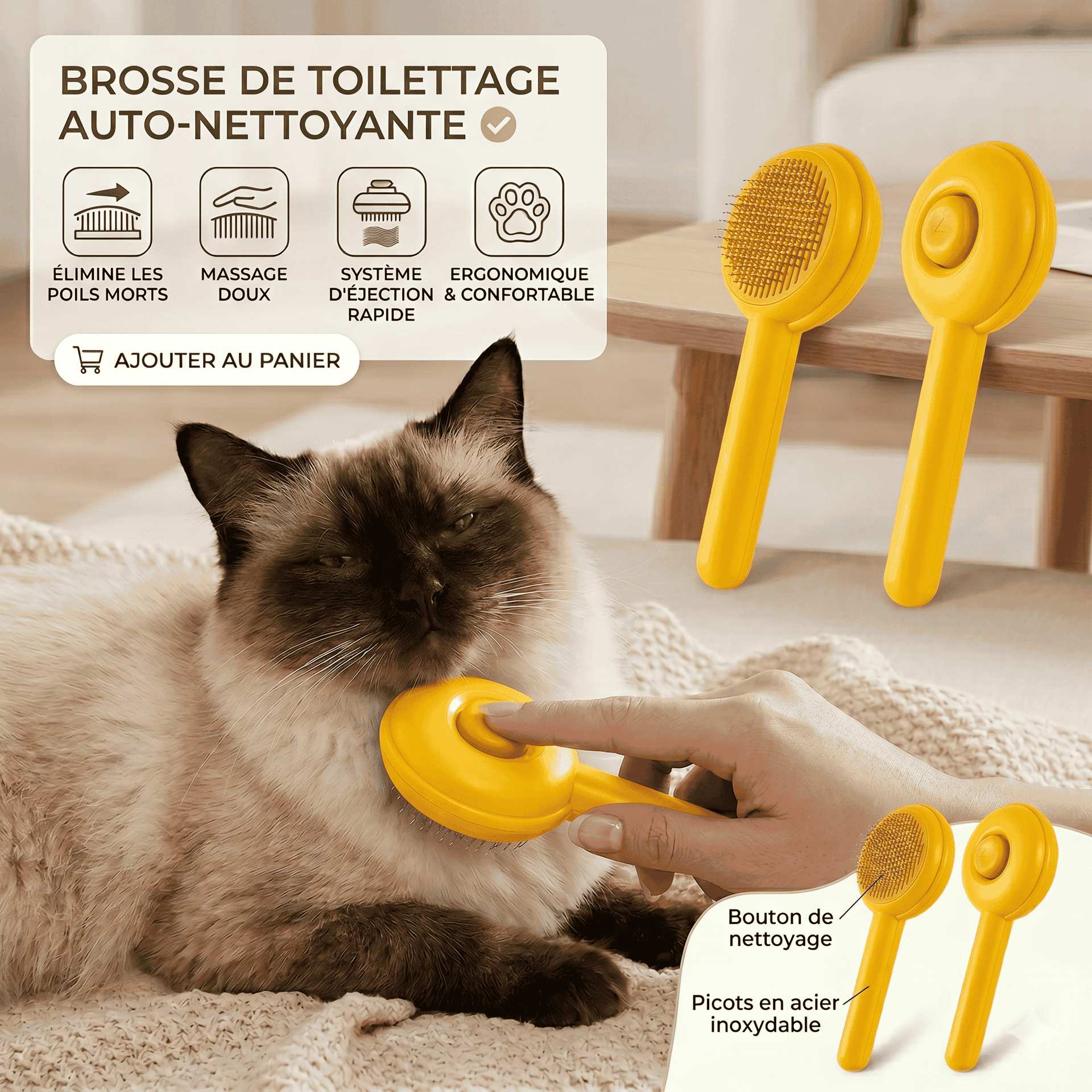 Brosse À Poils Pour Chat Et Chien - Image 1 of 2