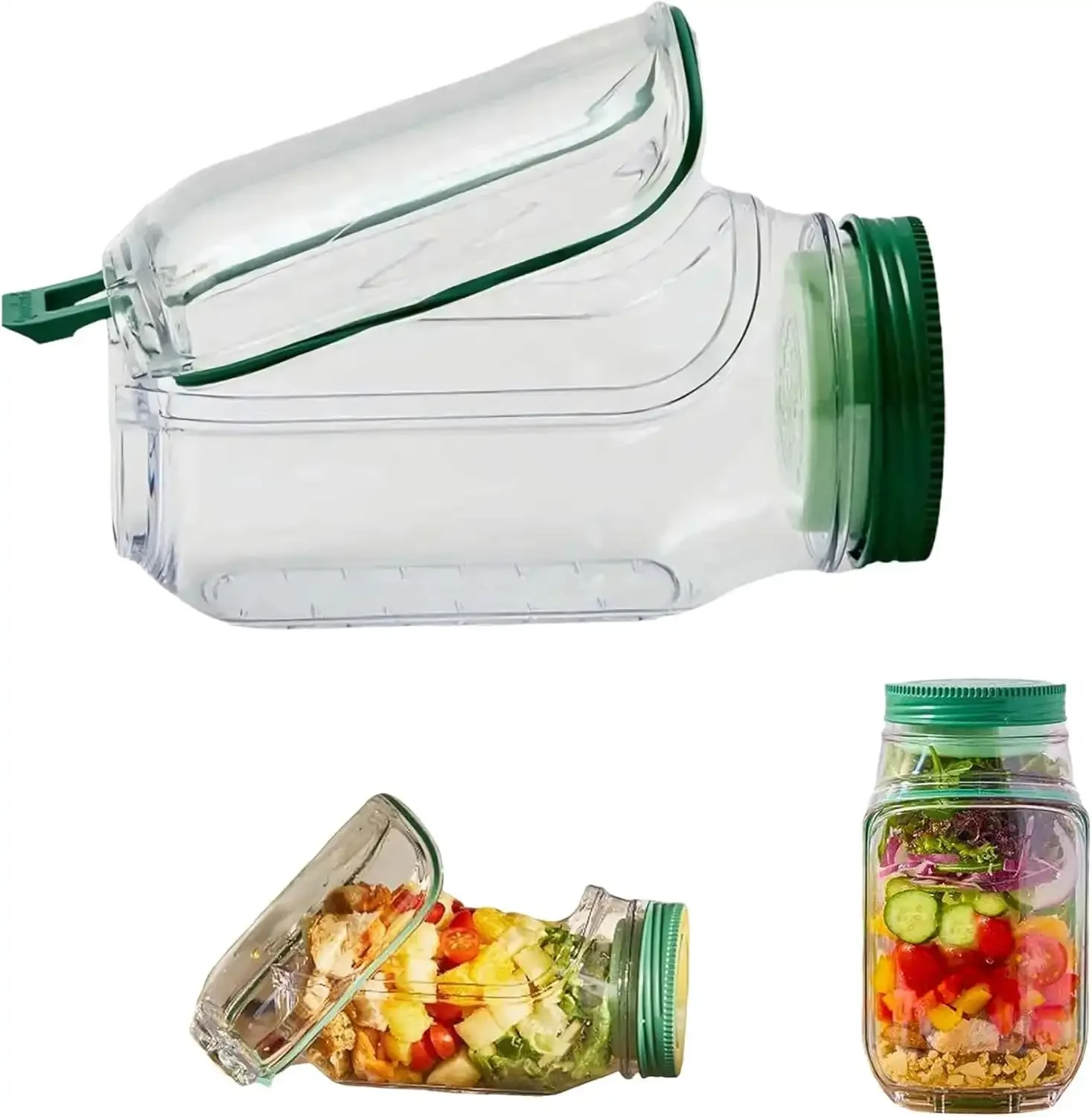 Salad Pod – Boîte À Salade Verticale Avec Compartiment Sauce Étanche - Image 1 of 5