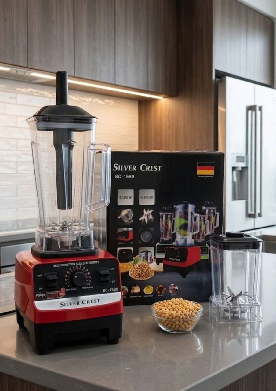 Blender Professionnel Sc-1589 – 4500w – Multifonction Avec Bol & Mini Broyeur - Image 1 of 1