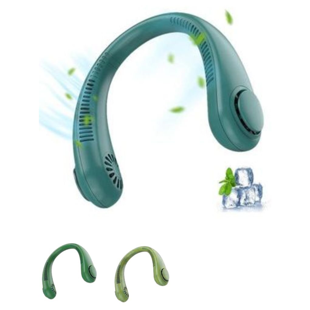 Ventilateur Portable Sans Pales Usb Fraîcheur Instantanée Vert - Image 1 of 1