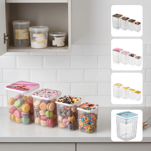 Boîtes De Rangement Alimentaires Transparentes Et Hermétiques Pour Cuisine Et Réfrigérateur (colleur Désigne Aléatoire) - Image 1 of 5