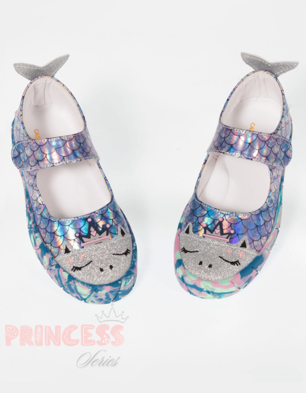 Mermaid Girl Ballerines Fille Sneakers – Holographique - Image 1 of 4