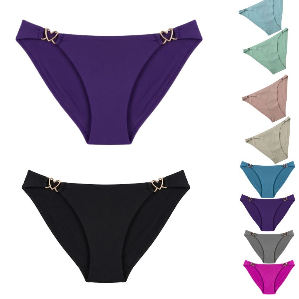 Lot De 2 Culottes Élégantes Avec Détails Bijoux (couleur Aléatoire) - Image 1 of 1