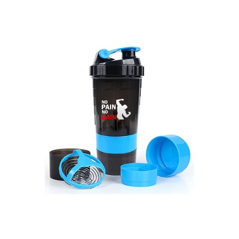 Shaker À Protéines Avec Compartiments À Poudre Anti-fuite - Sans Bpa - Image 1 of 7
