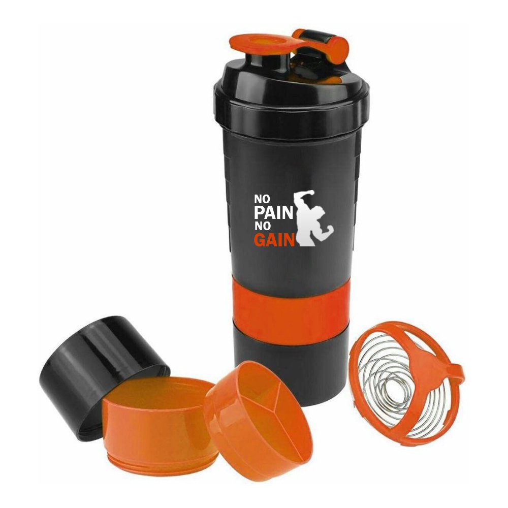 Shaker À Protéines Avec Compartiments À Poudre Anti-fuite - Sans Bpa - Image 1 of 6