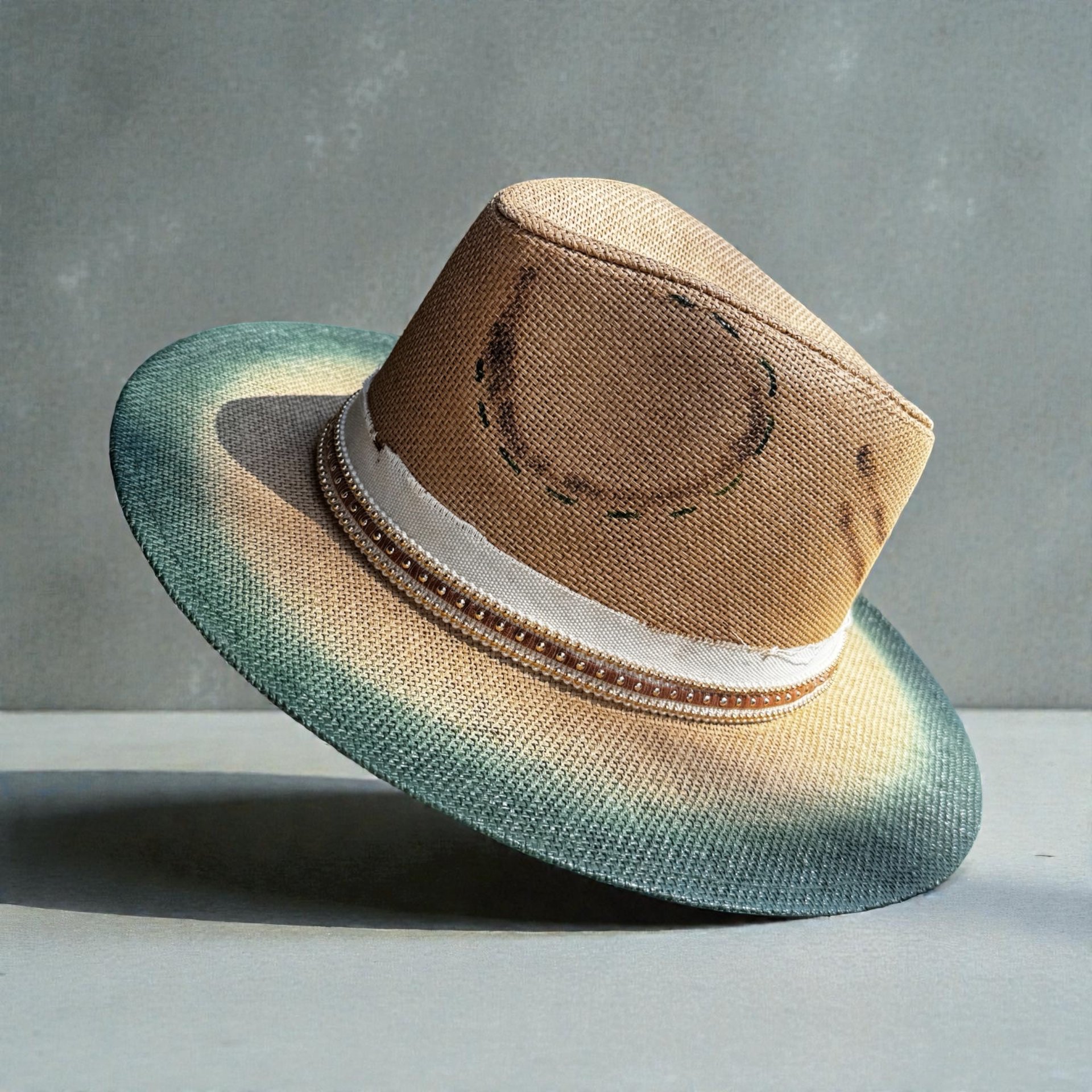 Hand-painted Hat - Forest Brim - Image 1 of 2