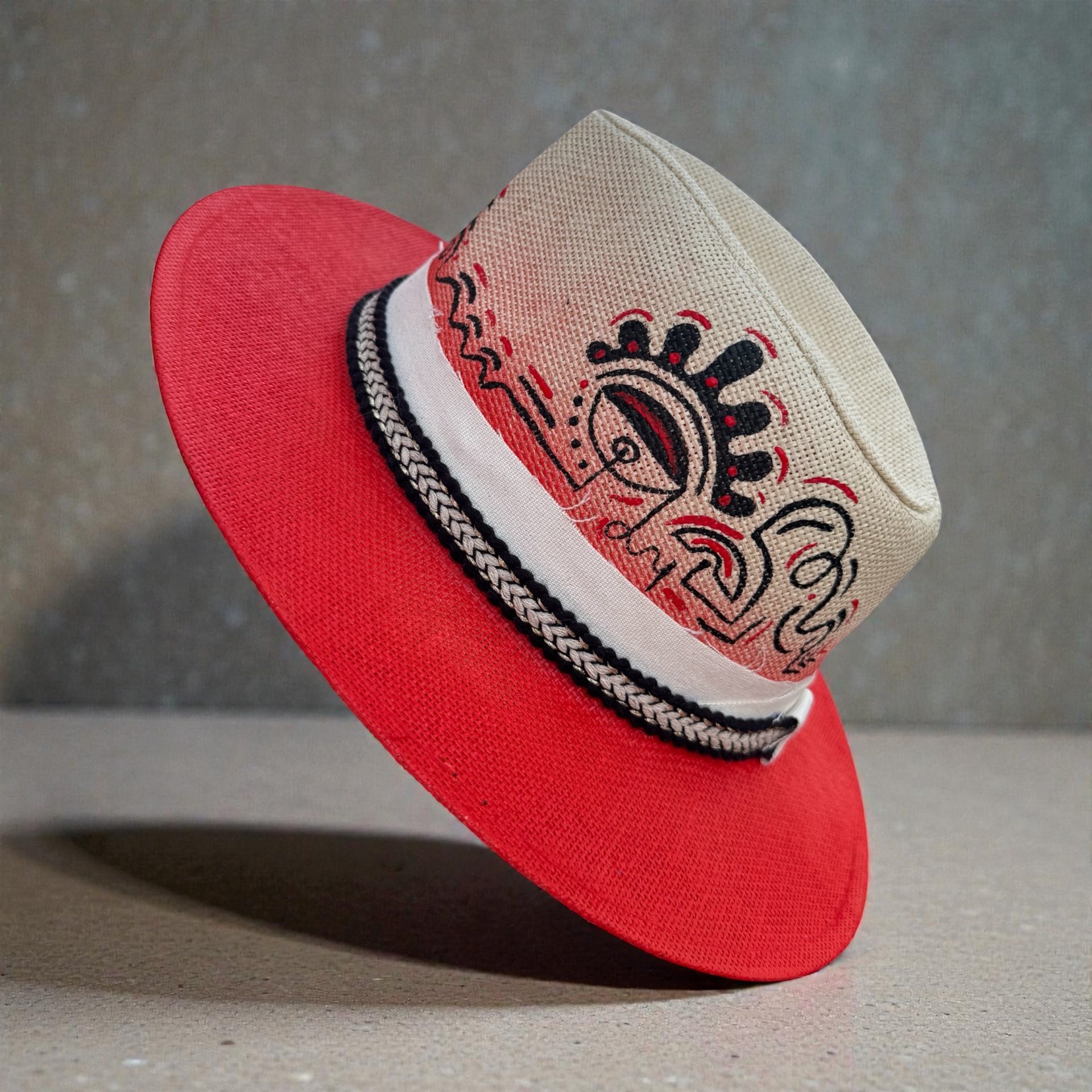 Hand-painted Hat - Messy Muse - Image 1 of 3