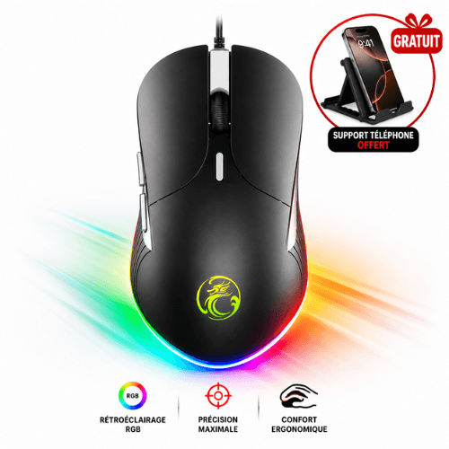 Souris Gaming Rgb + Support Téléphone Offert - Image 1 of 4