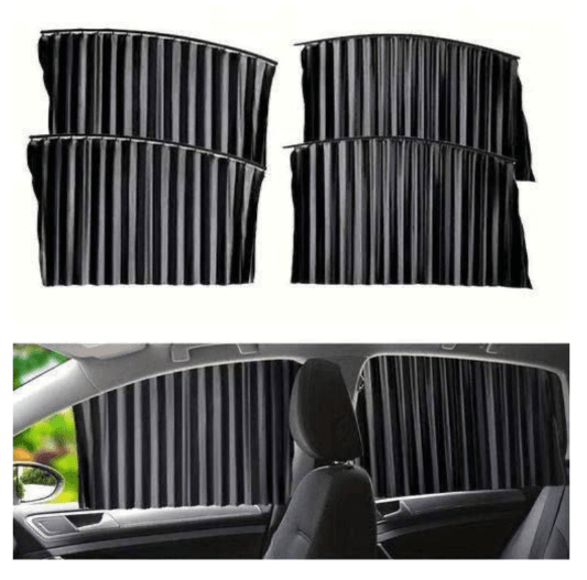 Rideaux Pare-soleil Magnétiques Voiture – Lot De 4 Pièces Universelles (multicouleur Aléatoire) - Image 1 of 4